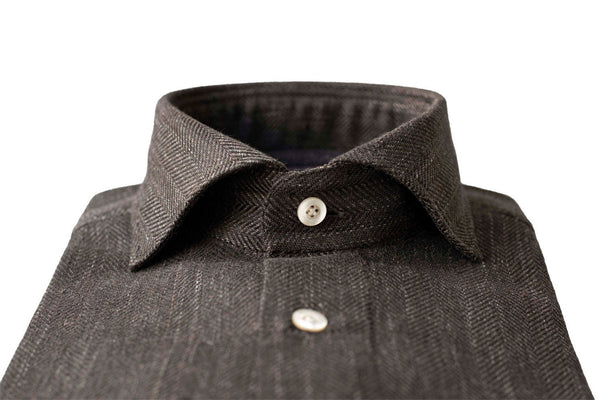 Brown Herringbone in Unique Structure collar